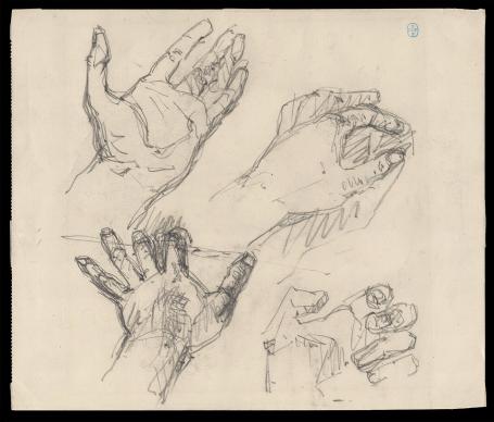Schets, De vragende hand (+/- 1895)