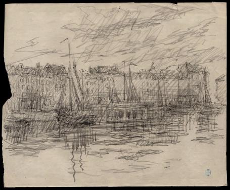 Boten aan de kade (+/- 1895)