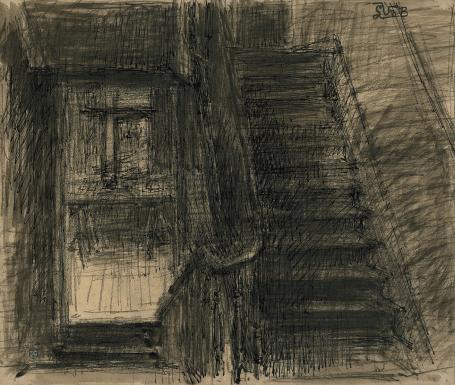 Potloodtekening van Belgische kunstschilder Lucien van der Borcht