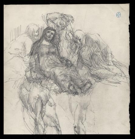 Schets, stervende (+/- 1896)