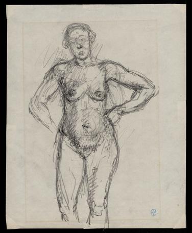 Naakt uitdagend (+/- 1895)