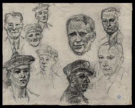 Portretten, zeelui en de reder (+/- 1900)