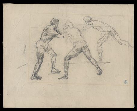 Schetsen, boksers en portret (+/- 1900)