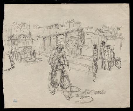 De rode lantaarn bij de koers (+/- 1895)