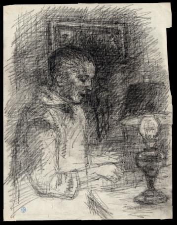 Man met olielamp (+/- 1895)