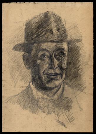 Schetsblad, Man met hoed en blauwe dame (+/- 1899)