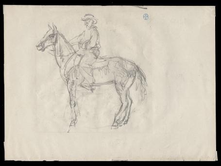Man te paard (+/- 1895)