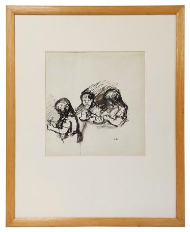 Drie kinderen aan tafel