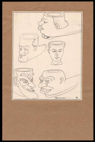 Pentekening, Têtes de pipes