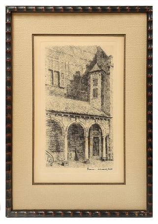 Ets, overdekte zuilen op binnenkoer