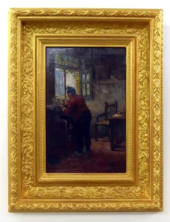 Oude man bij venster