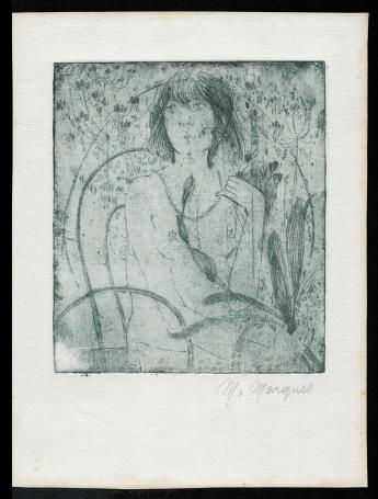 De dame in haar nachtkleed