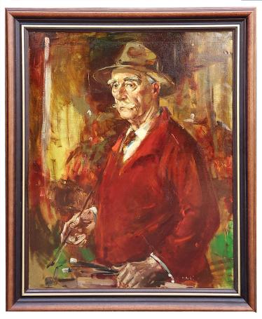 De kunstschilder aan het werk