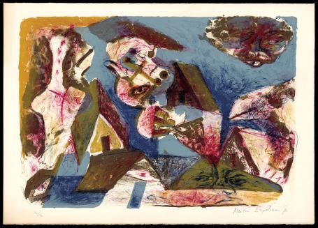 Abstract grafisch kunstwerk 1973 140/190