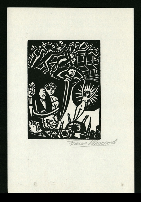 Houtsnede van Belgische houtsnijder Frans Masereel uit het werk l'idée