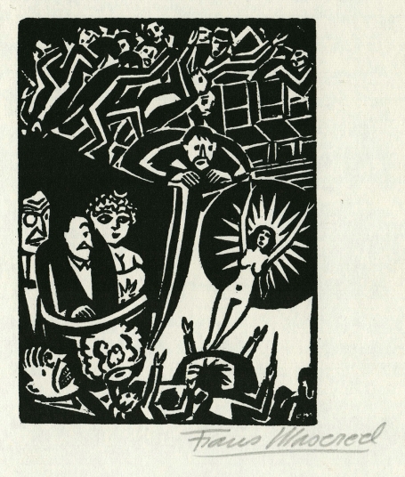 Getekende houtsnede van F. Masereel kopen