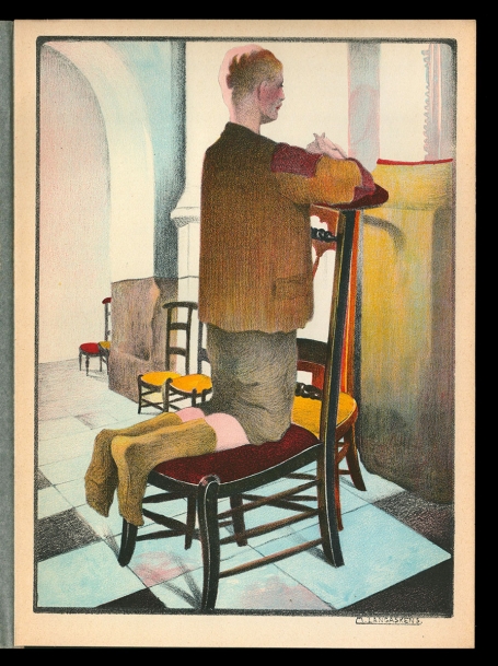 L'Orphelin en prière van Maurice Langaskens