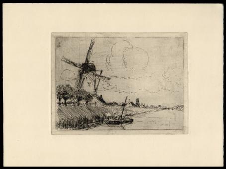 Bootje aan de molen van Damme