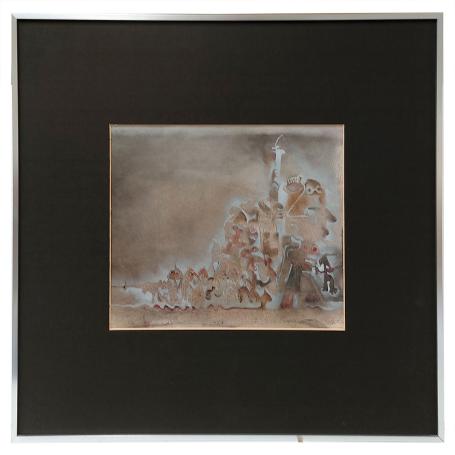 Surrealistisch werk, de stoet