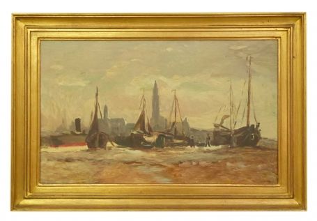 Gestrande visserssloepen