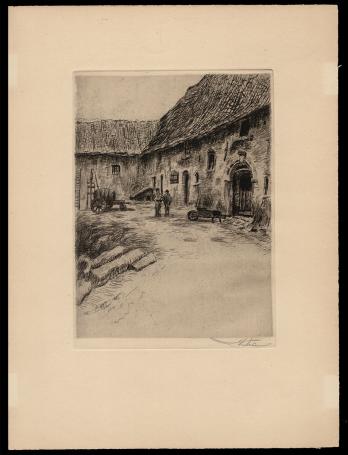 Erf boerderij met mensen