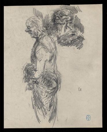 Studieschetsen naakt met lendedoek (voor en achter) +/- 1895