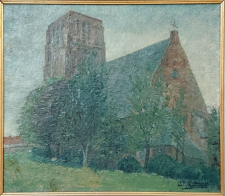 Schilderij van kunstschilder uit Brugge Octave Rotsaert