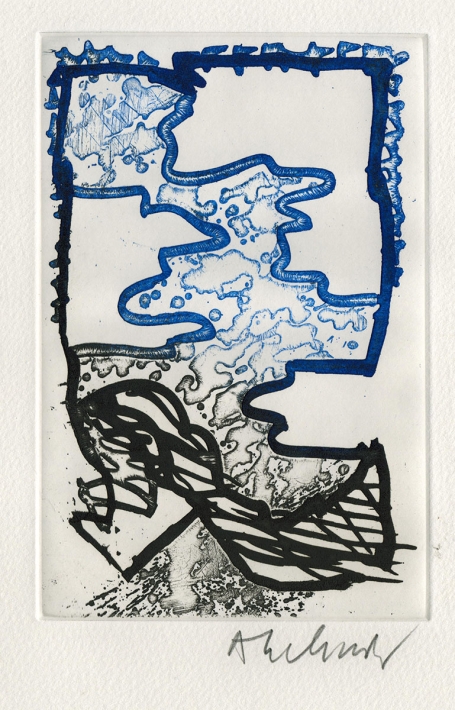 Kunstwerk op papier van Pierre Alechinsky