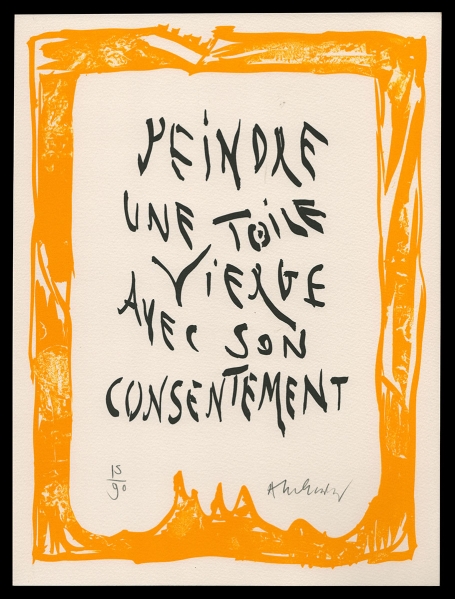 Peindre une toile vierge avec son consentement 2007 15/90