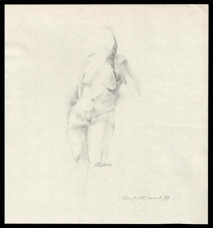 Schets, torso naakte dame 1979