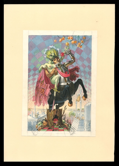 Voorstudie, Aquarel voor "le couple intemporel"