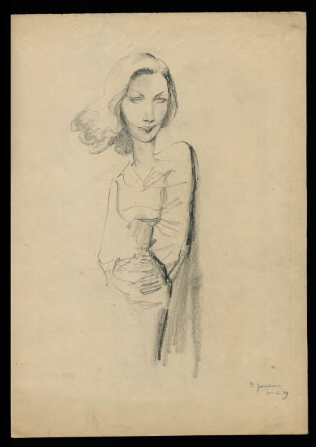 Tekening op papier uit 1949 van Paul Joostens kopen