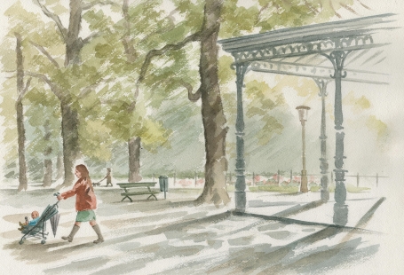Aquarel van de Antwerpse kunstenaar Paul Van Dessel kopen