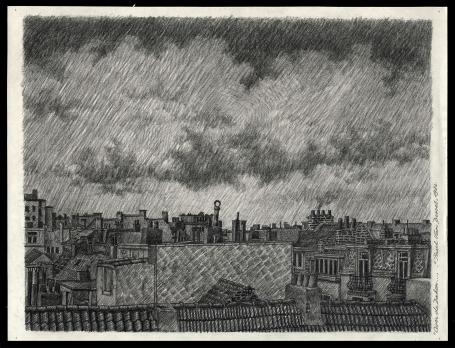 Tekening, Over de daken B 1984