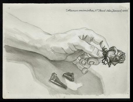 Tekening van de Belgische kunstenaar Paul Van Dessel kopen