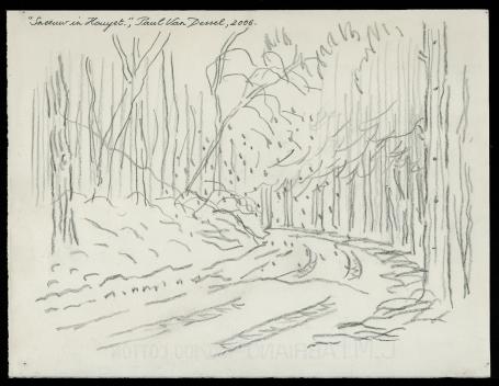 een tekening van de Belgische kunstenaar Paul Van Dessel kopen uit 2006