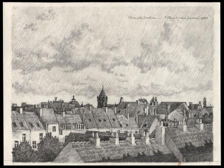 Tekening, Over de daken C 1984