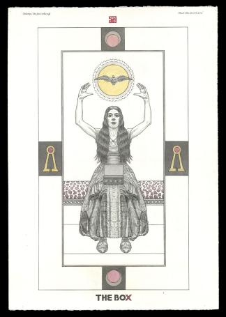 Grote ontwerptekening schilderij "The Box" 2018