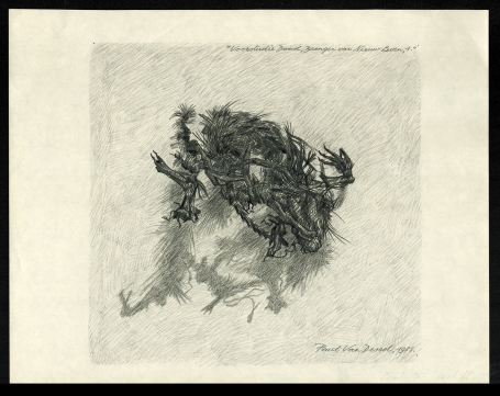 Tekening: "Voorstudie Dood, Brenger van Nieuw leven, 1." 1985