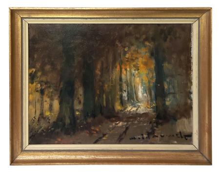 Het karrepad in het bos