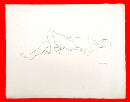 Naakt genietende dame