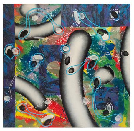 Het vrolijk abstracte – Acrylique et peinture en spray – Philippe Tonnard – 1989