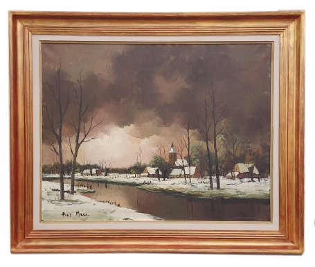 Schilderij van Piet Mees kopen, winterlandschap