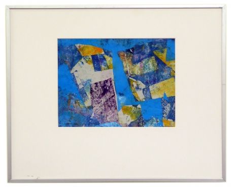 Monotype schilderij door Piet Middelhoek