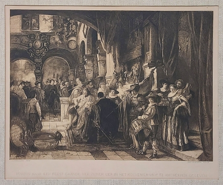 Kopergravure van de Belgische kunstenaar Piet Verhaert