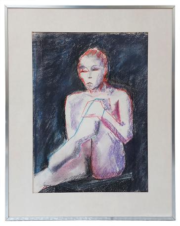 Zittende gestileerde dame 1979