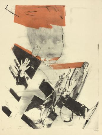 Lithografie van Pol Mara een Belgische kunstenaar