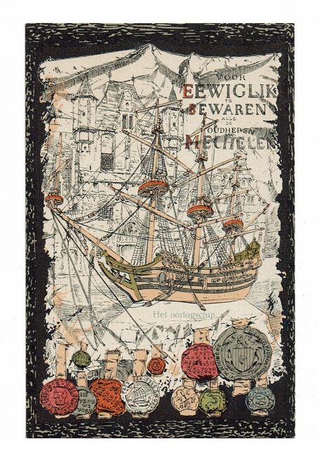 Postkaart Mechelen N°11 Het oorlogschip