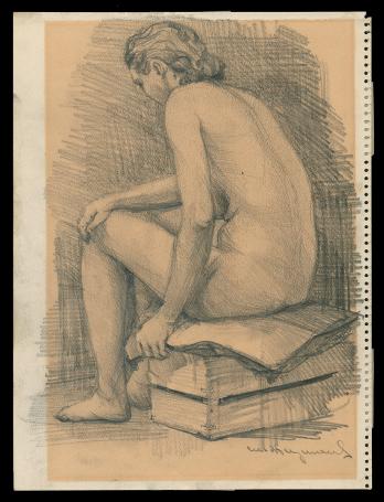Tekening in potlood van Casimir Heymans kopen