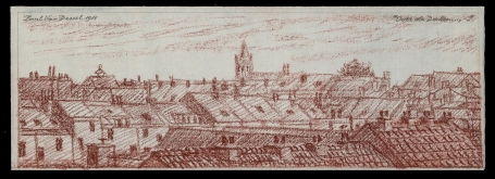 Tekening, Over de daken,...  1986